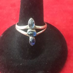 Blue kyanite ring size 8 in silver